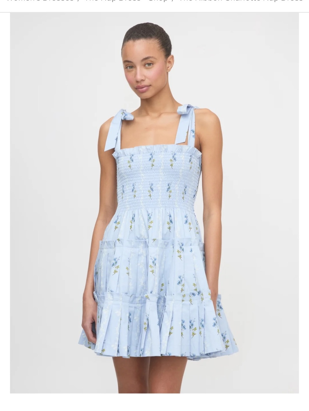 The Ribbon Charlotte Nap Dress in Bluebell Waltz NWT large